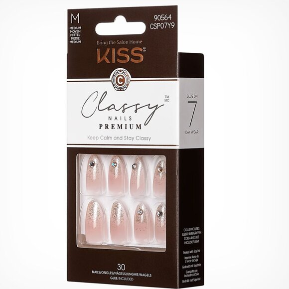 Kiss Other - French Design Nails Medium Length Ever After. Stunning Wedding Nails for Brides.